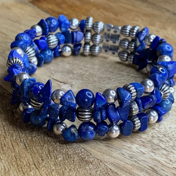 Relios 925 Blue Lapis Bracelet - Picture 1 of 3
